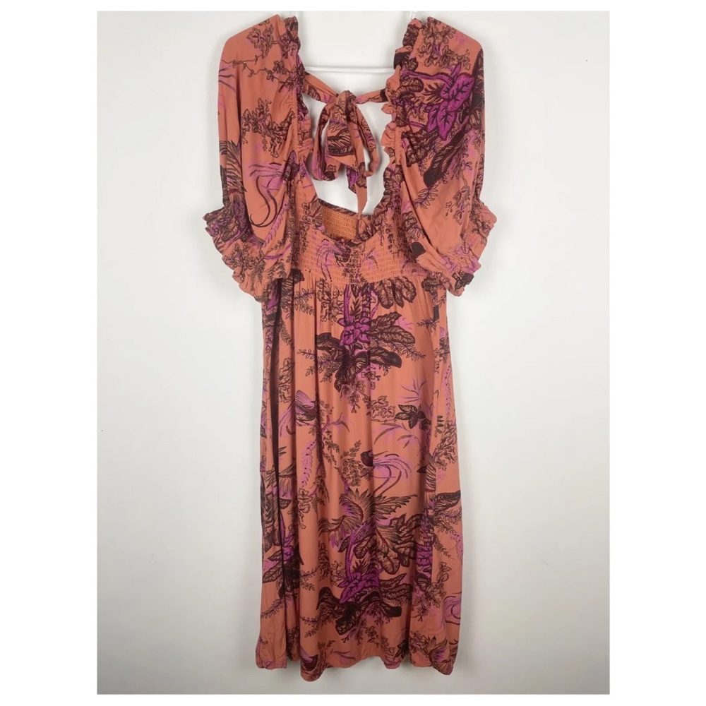 New ANTHROPOLOGIE PUFF SLEEVED Smocked Dress mini - Picture 3 of 5